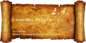 Levendel Attila névjegykártya