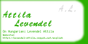 attila levendel business card